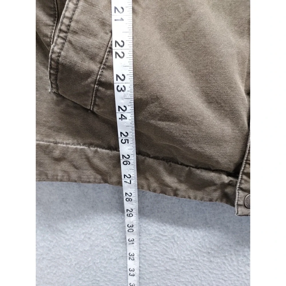 Levis Men Field Jacket S Brown Utility Zip Front Stand Collar Pockets Workwear